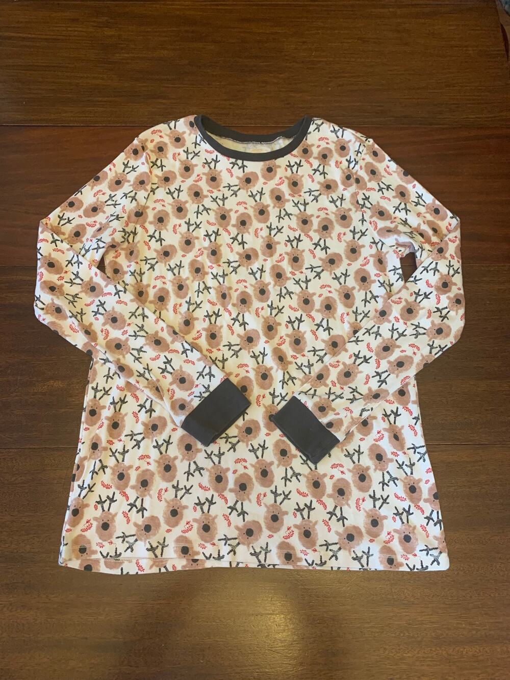 Burt's Bees Reindeer Pajama Top Adult Medium